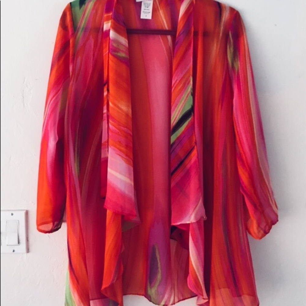 Sheer Kimono style jacket. Medium.